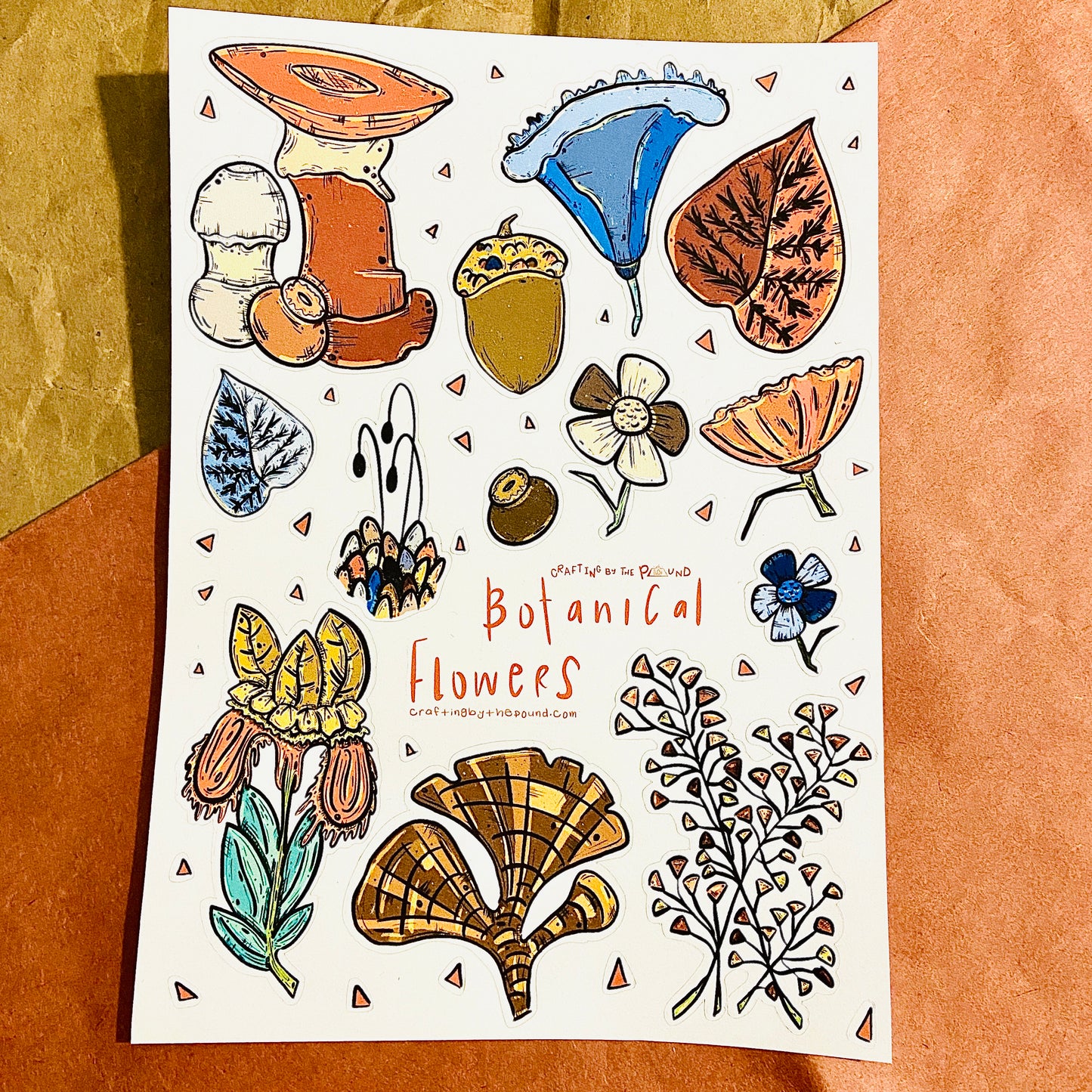 Botanical Flowers Sticker Sheet