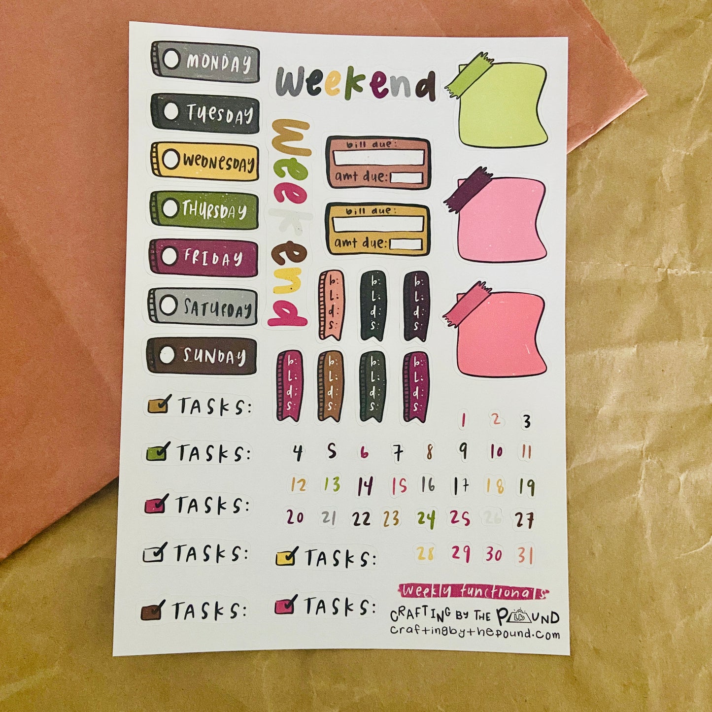 Friendly Dinosaurs 2-Page Sticker Kit