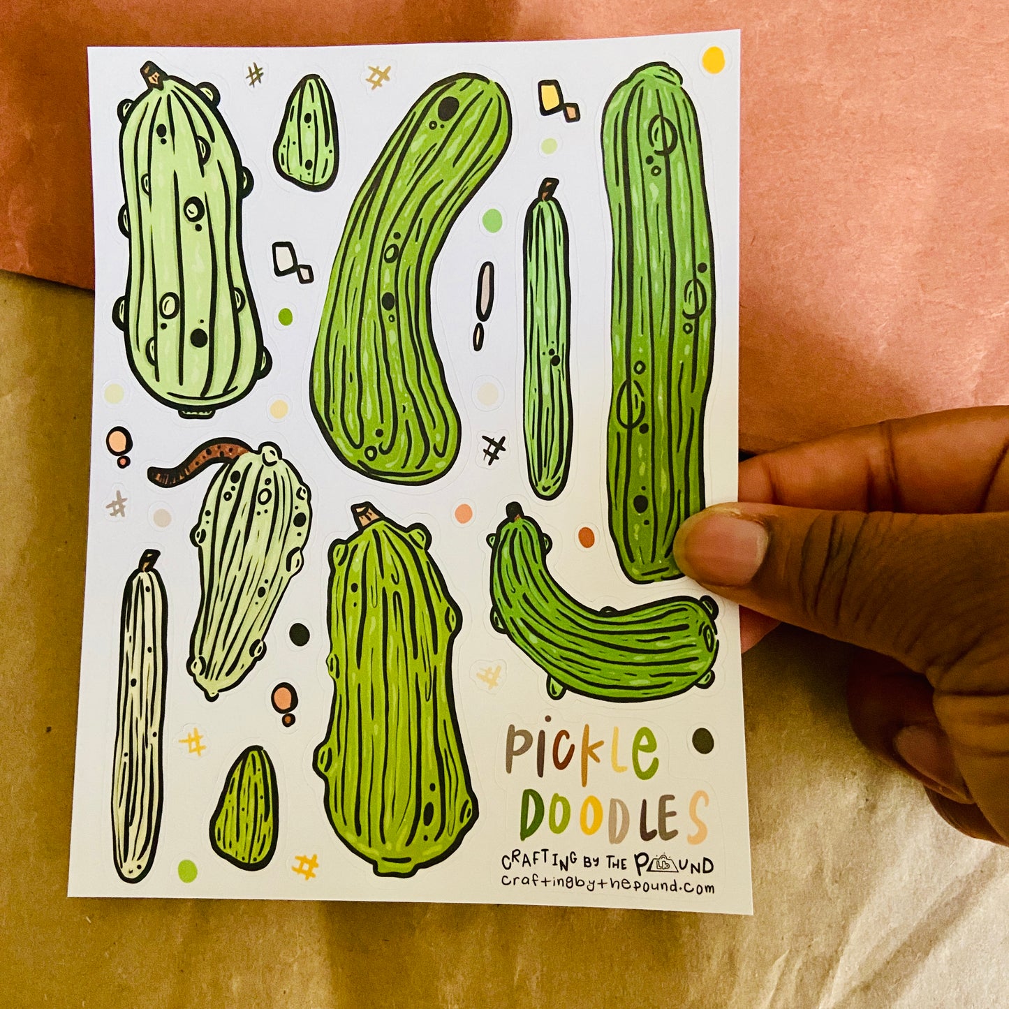 Pickle Doodles Printable Sticker Sheet