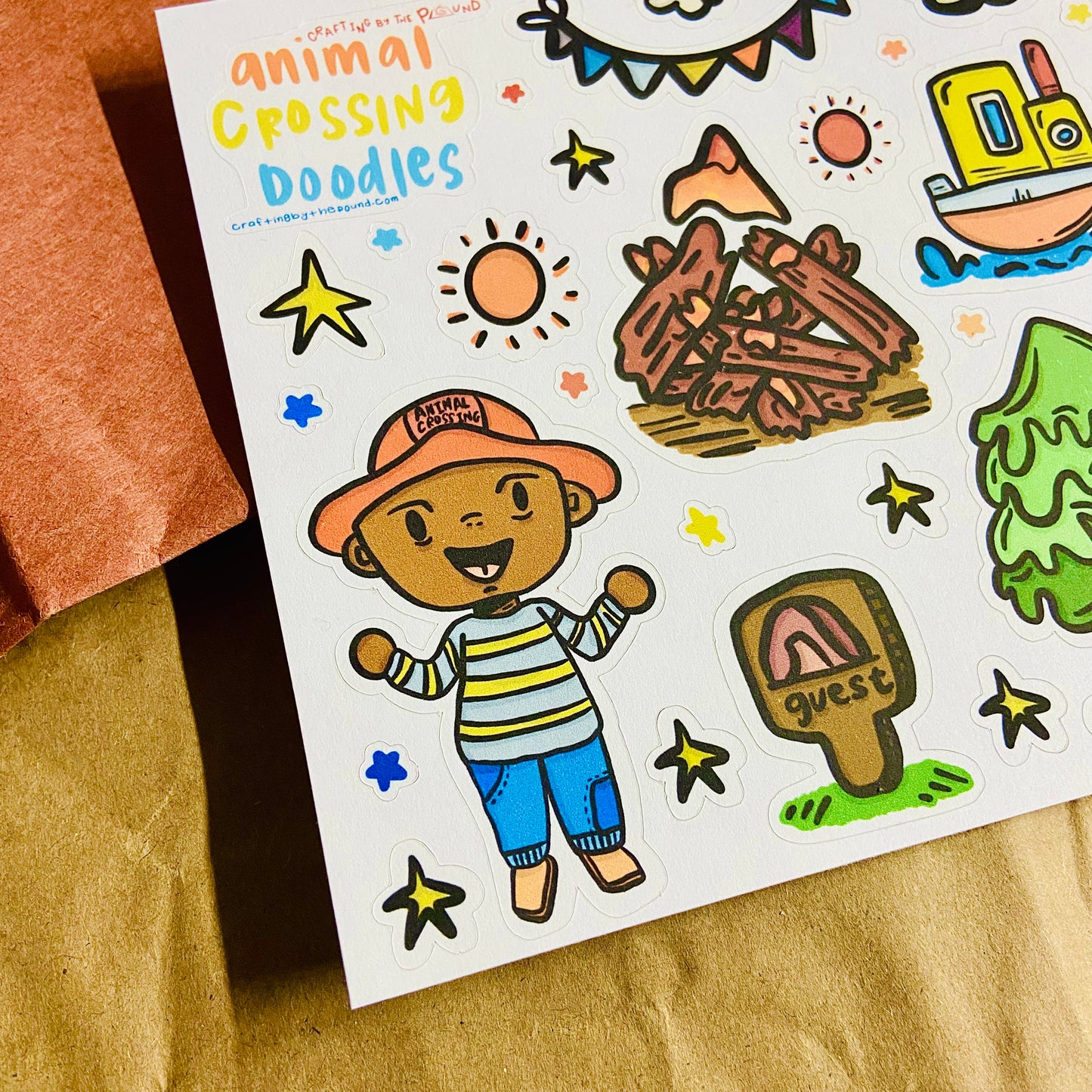 Animal Crossing Doodles Sticker Sheet