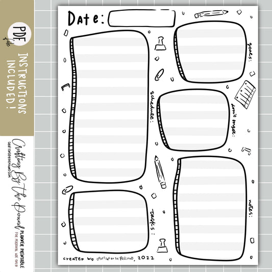 Daily Doodle Printable Planner Insert